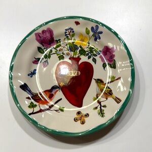 Anthropologie Nathalie Lete Heritage Charmante Dinner Plate Heart love valentine